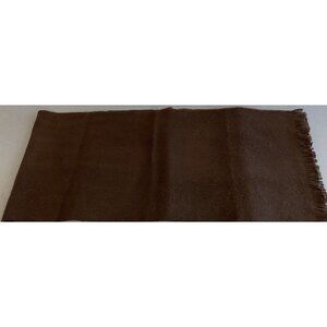 Vintage Royal-Scot Acrylic Head Scarf - Japan - Brown Cashmere Shawl Neckwear